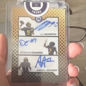 Autographed Michigan Football Trading Card